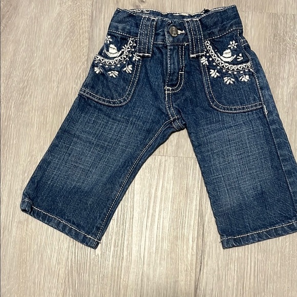 Wrangler Embroidered Denim Kids Jeans 3-6M - Picture 1 of 2